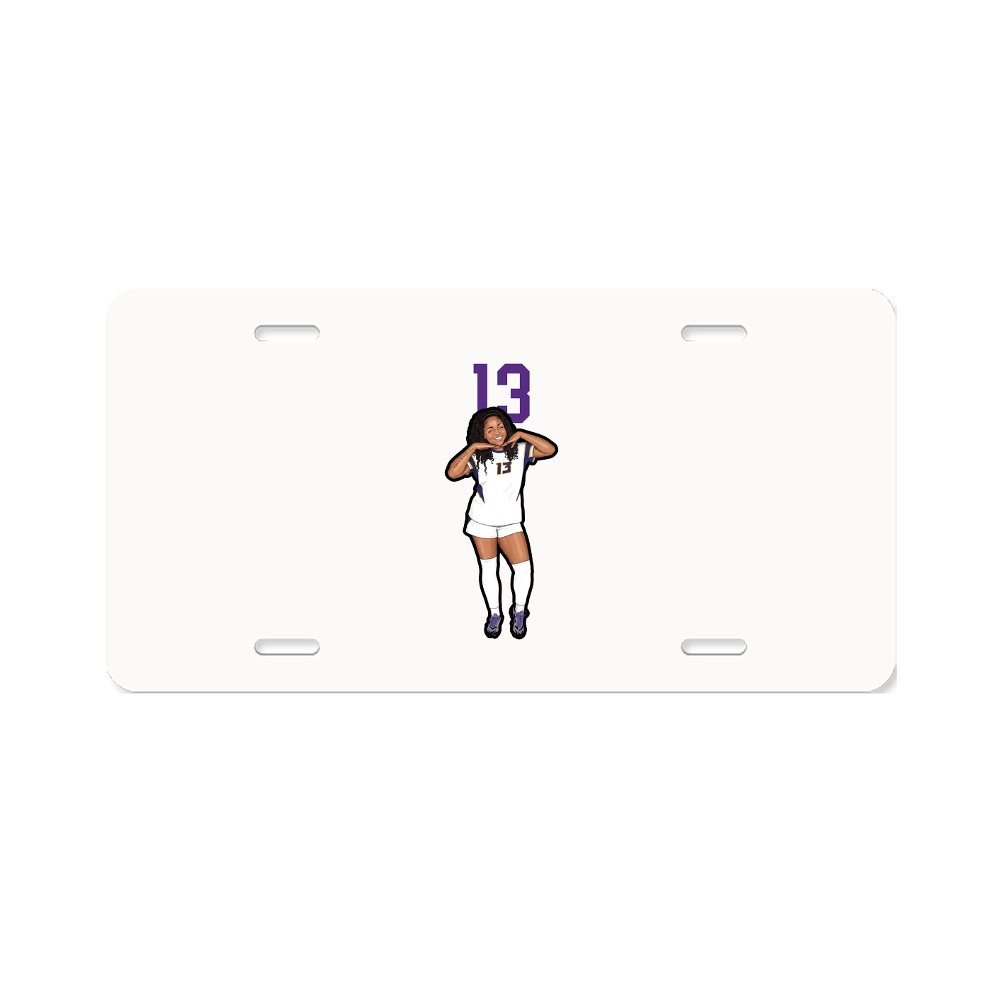 License Plate — Number Top in Classic