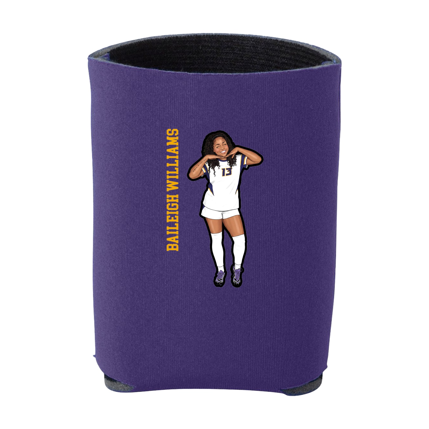Can Holder — Name Vertical in Purple
