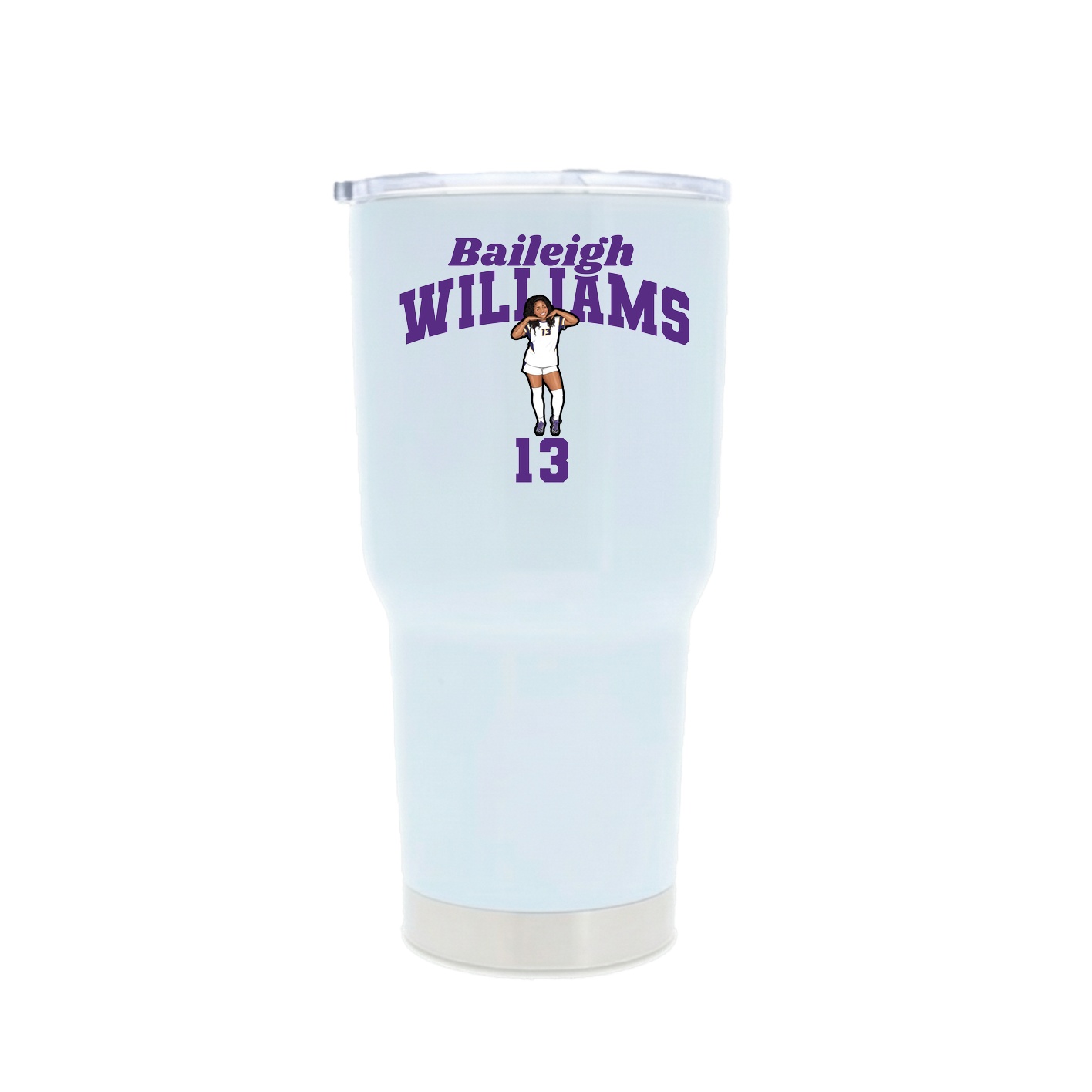 30oz Stainless Steel Tumbler — Signature Arch in White