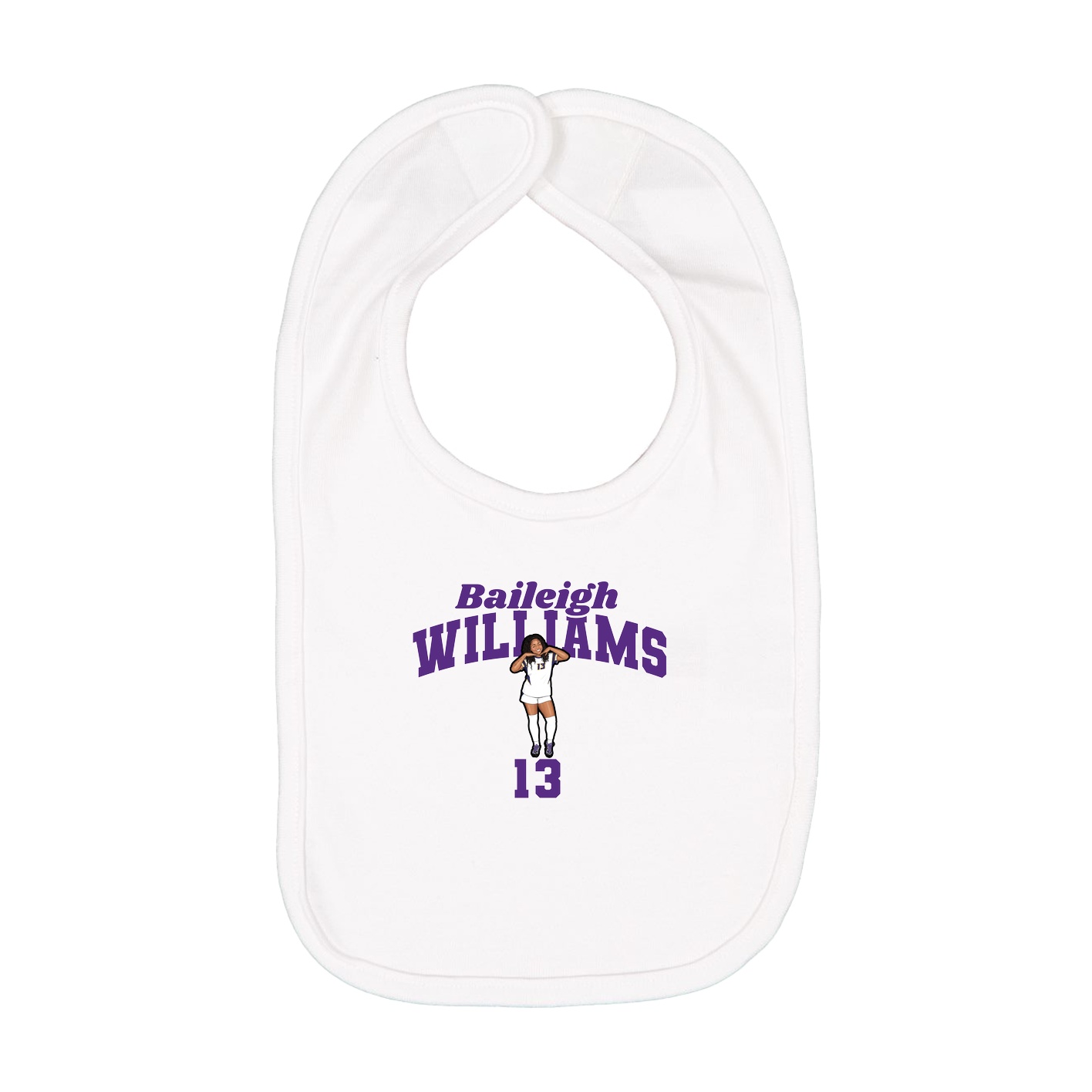 Infant Bib — Signature Arch in White