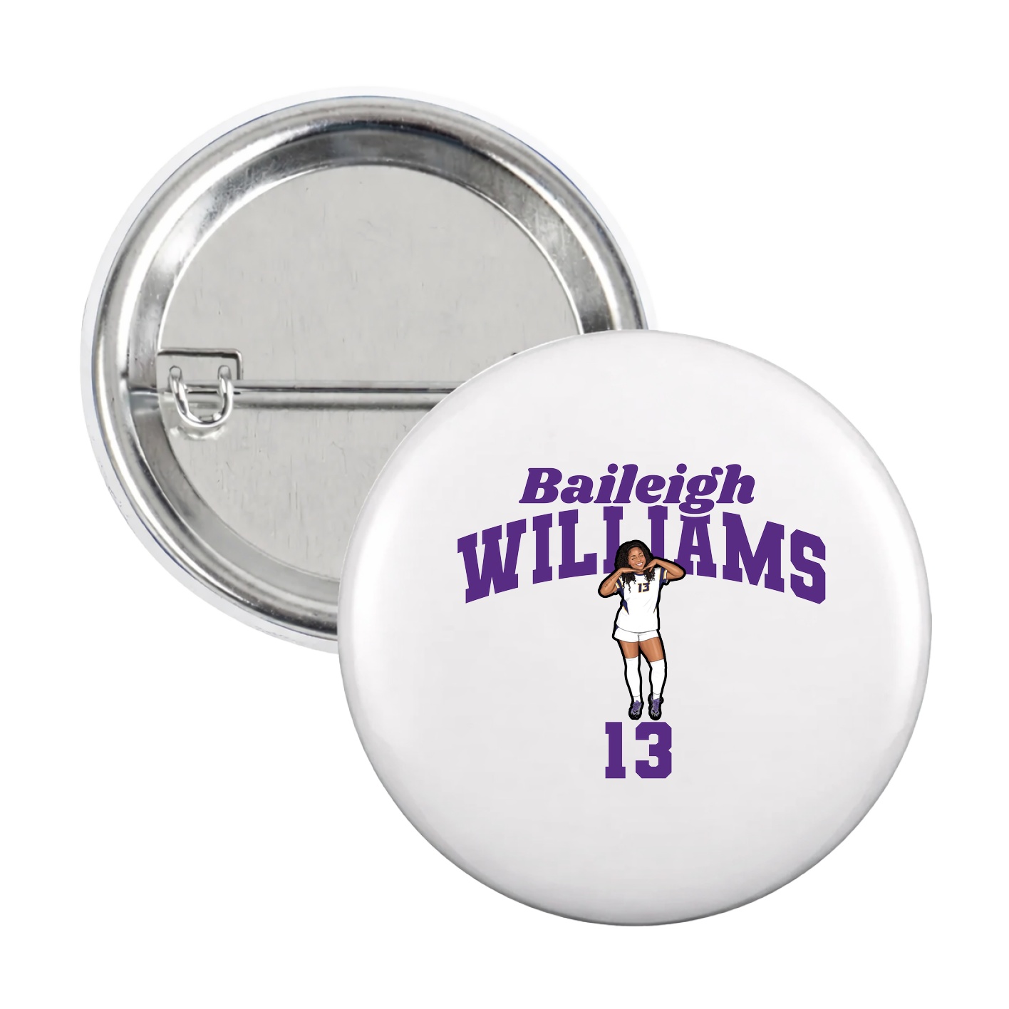 Game Day Button — Signature Arch in White