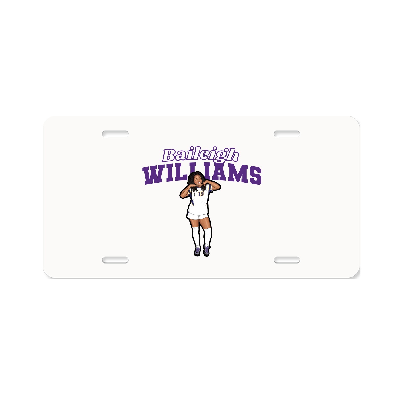 License Plate — Name Arch in Classic