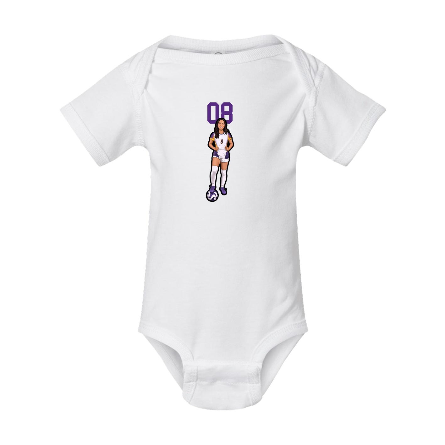 Baby Onesie — Number Top in White