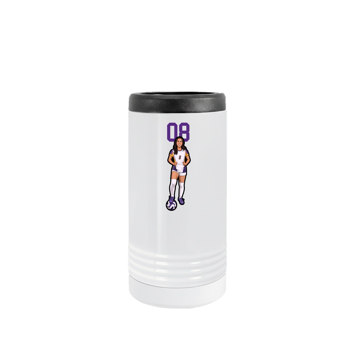 Slim Beverage Holder — Number Top in White