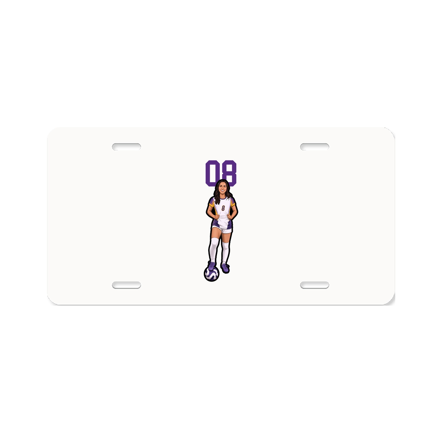License Plate — Number Top in Classic