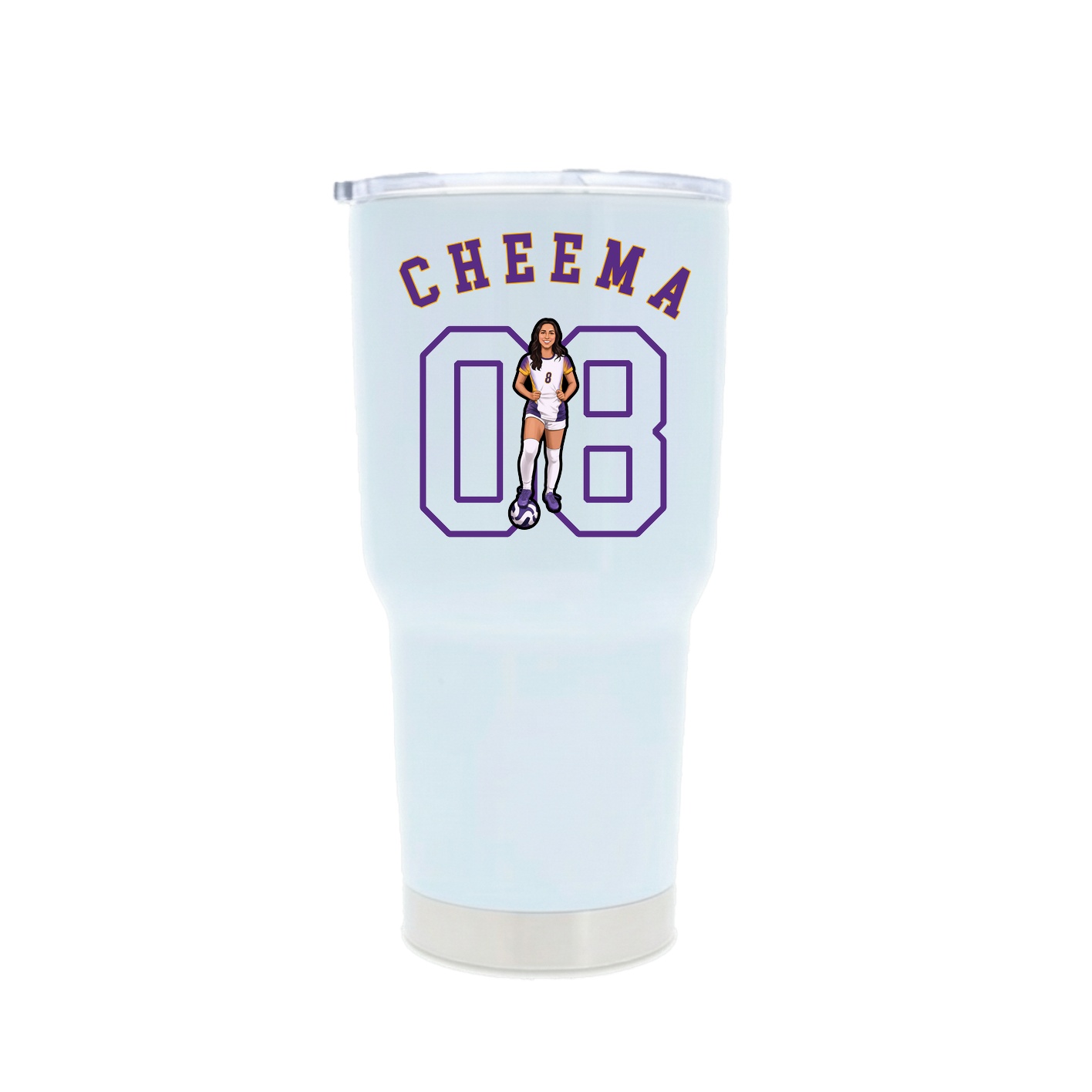 30oz Stainless Steel Tumbler — Shirsey Arch in White