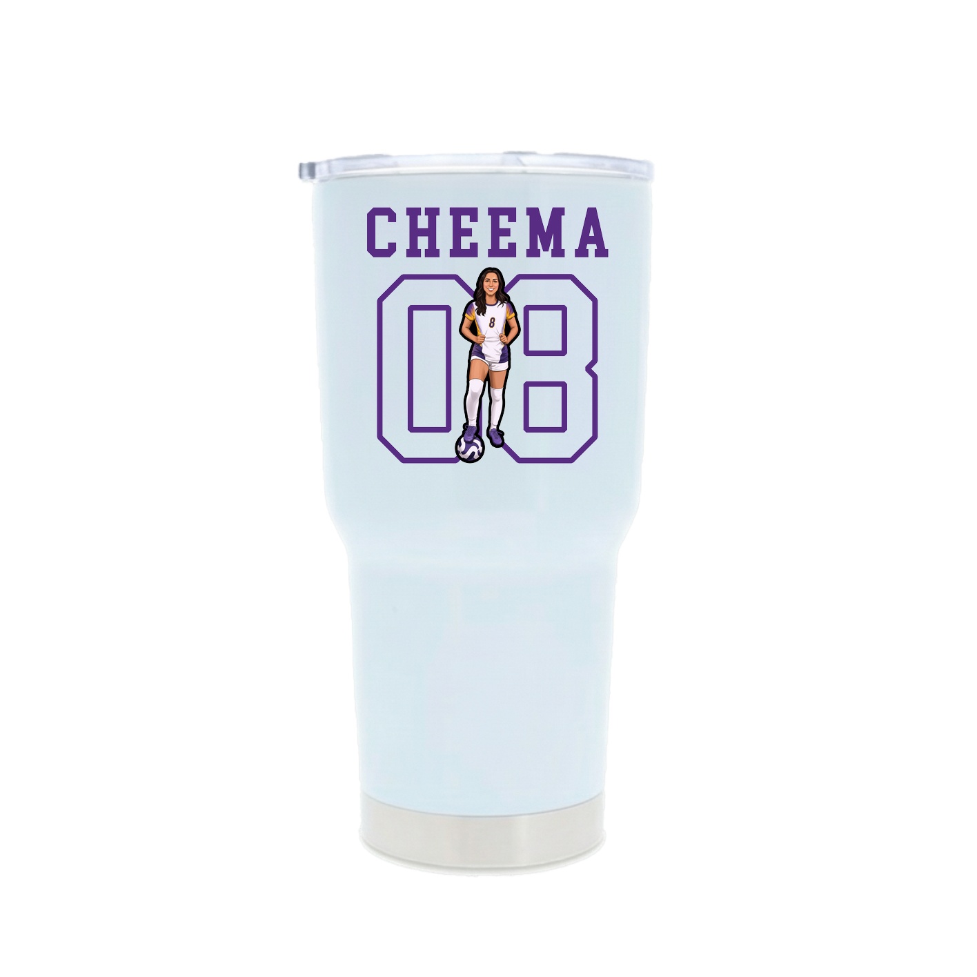 30oz Stainless Steel Tumbler — Shirsey in White