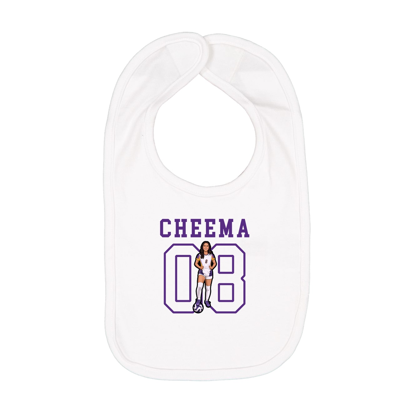 Infant Bib — Shirsey in White