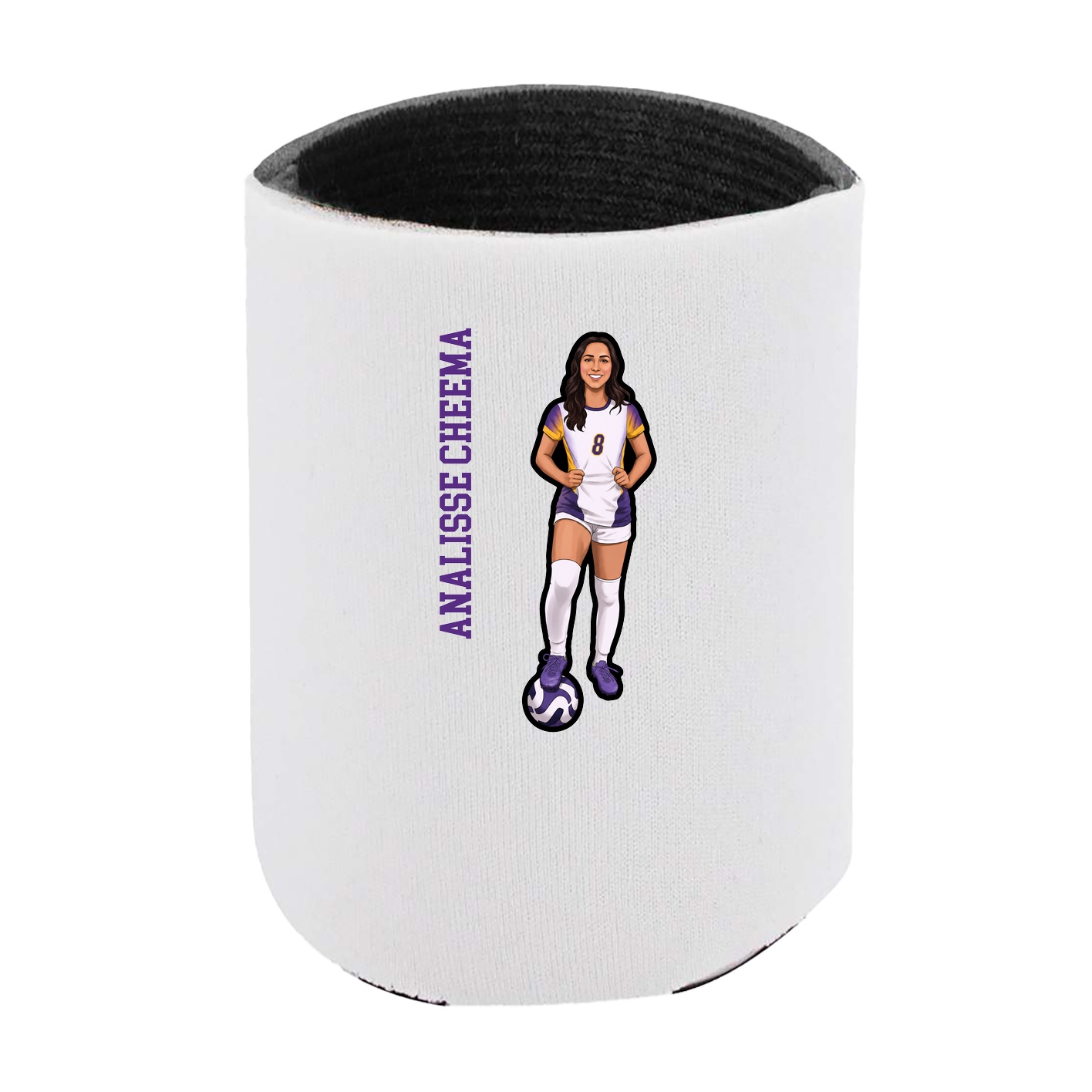 Can Holder — Name Vertical in White