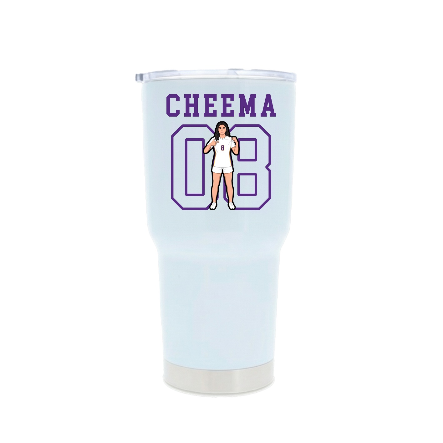 30oz Stainless Steel Tumbler — Shirsey in White