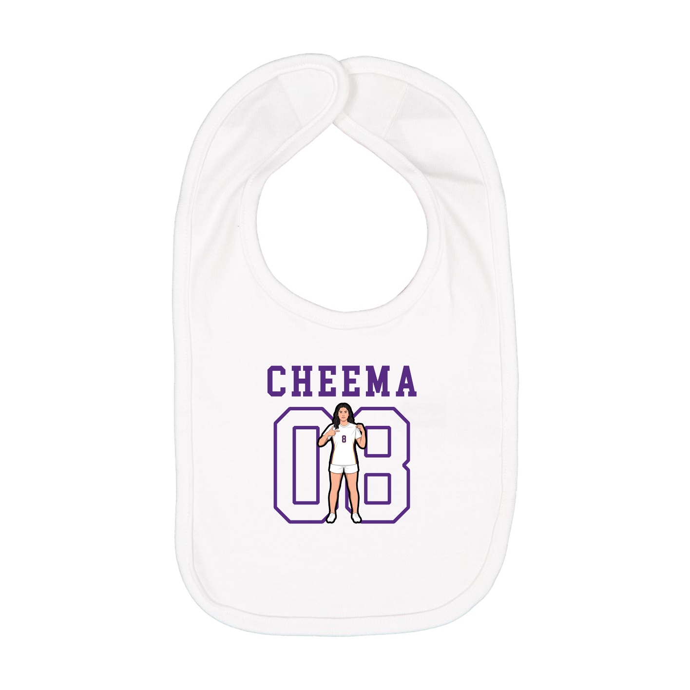 Infant Bib — Shirsey in White