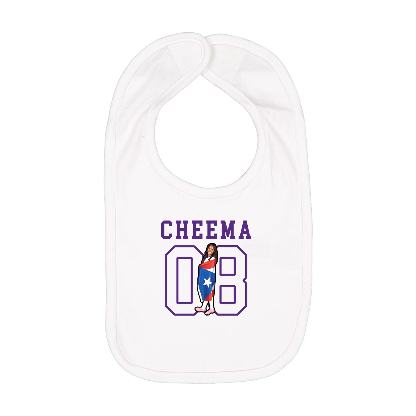 Infant Bib — Shirsey in White