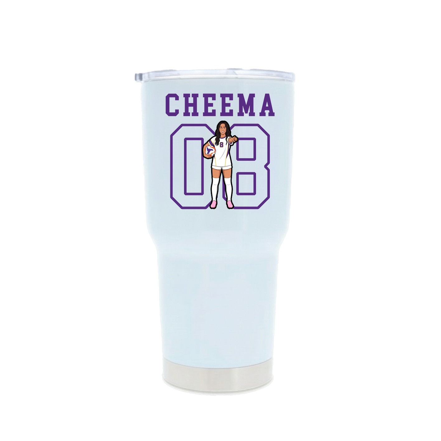 30oz Stainless Steel Tumbler — Shirsey in White