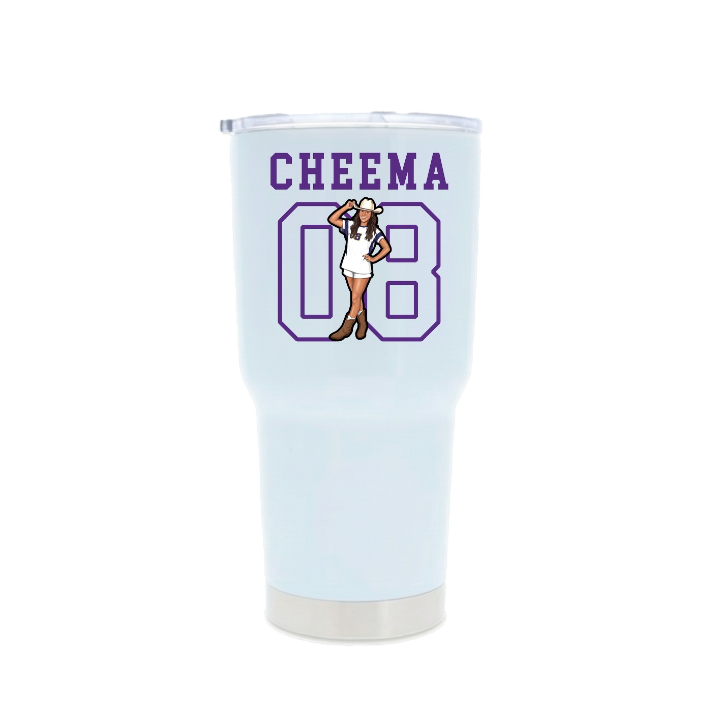 30oz Stainless Steel Tumbler — Shirsey in White
