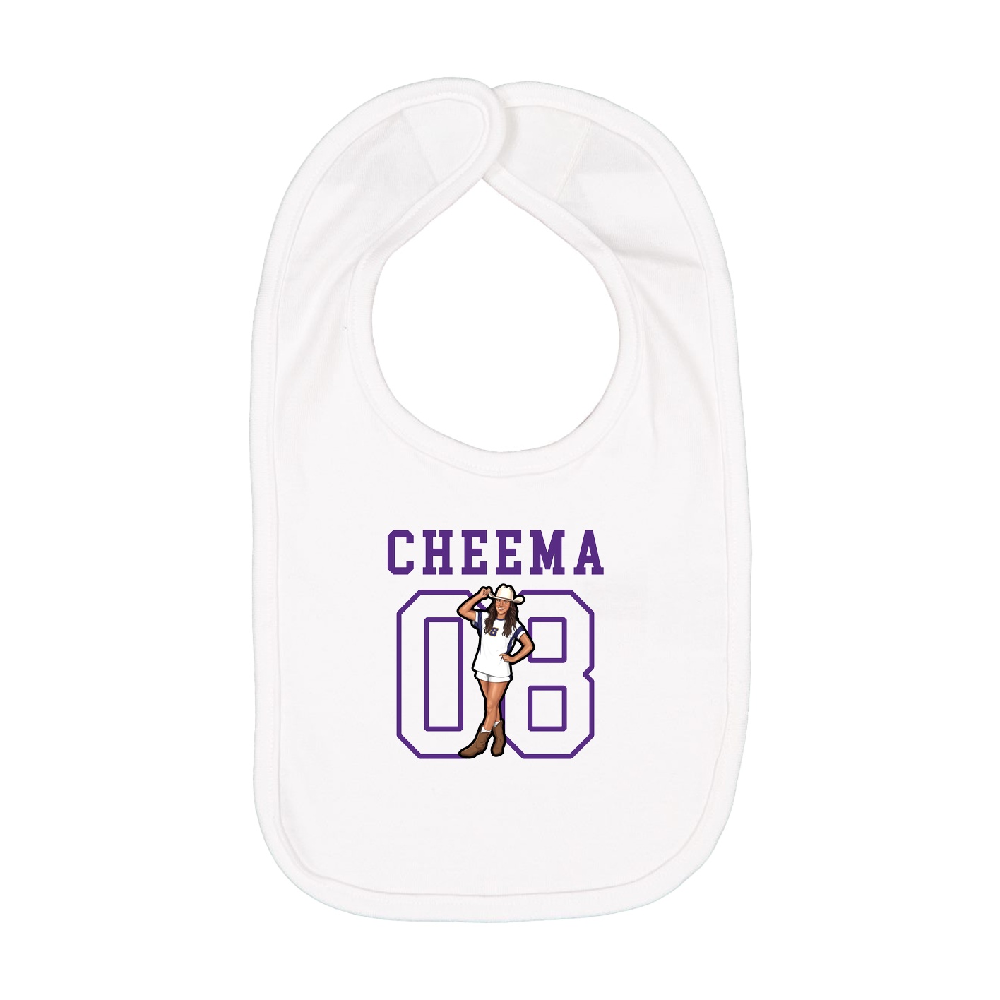 Infant Bib — Shirsey in White
