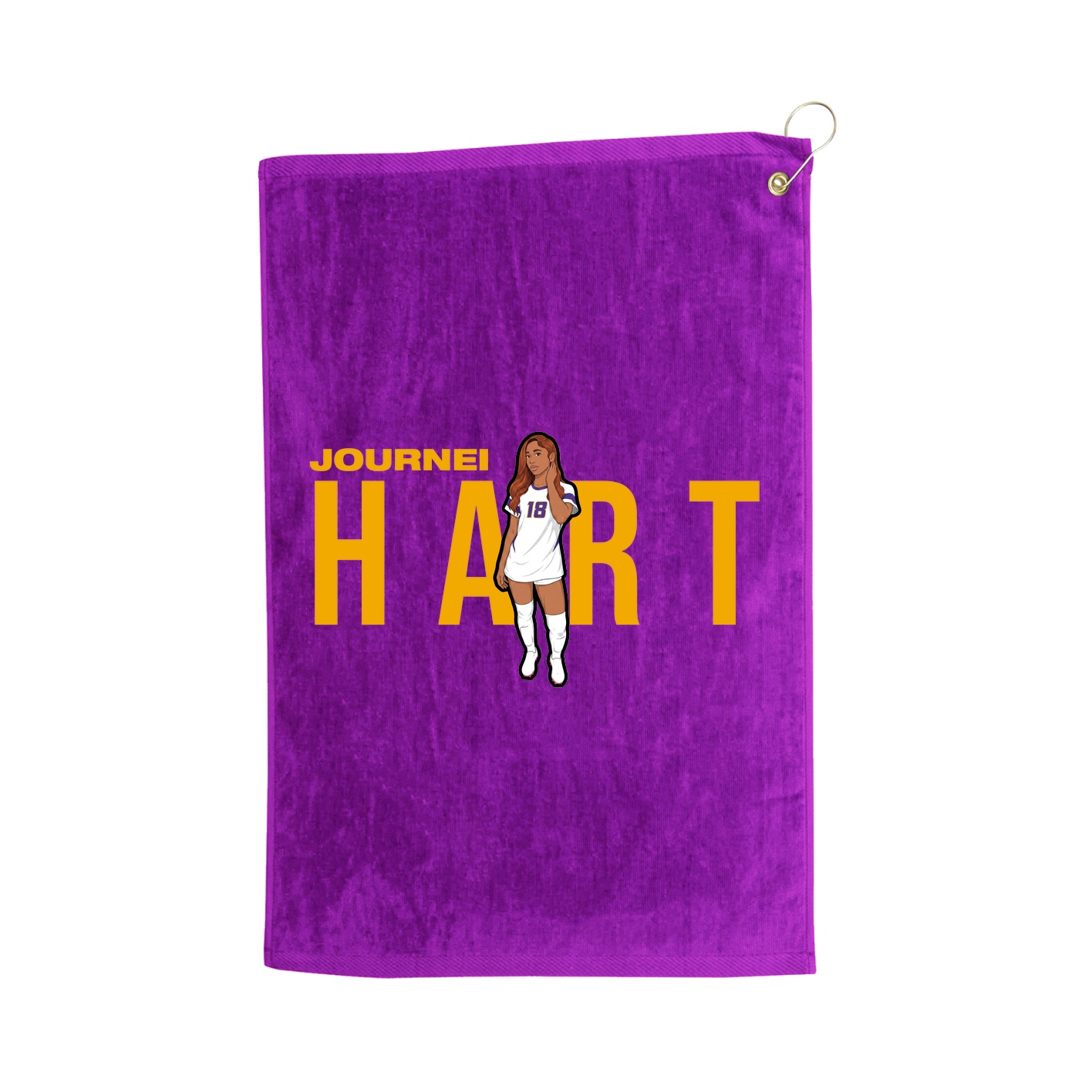 Golf Towel — Player Name in Purple