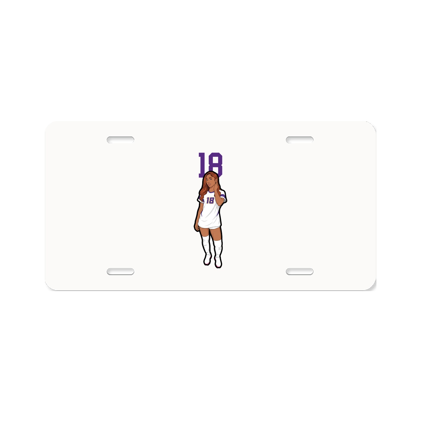 License Plate — Number Top in Classic