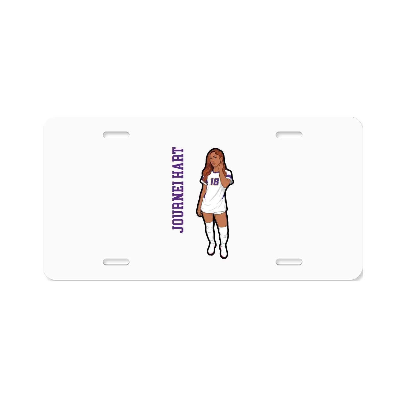 License Plate — Name Vertical in Classic