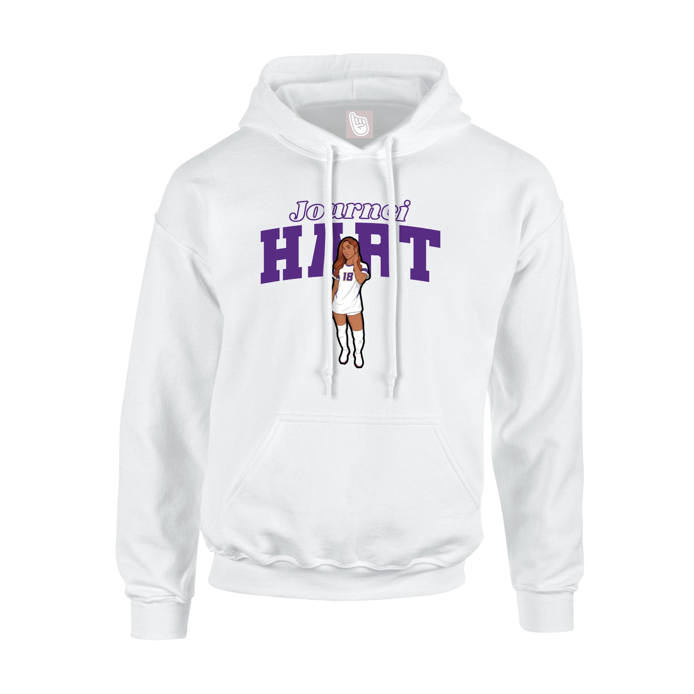 Hoodie — Name Arch in White