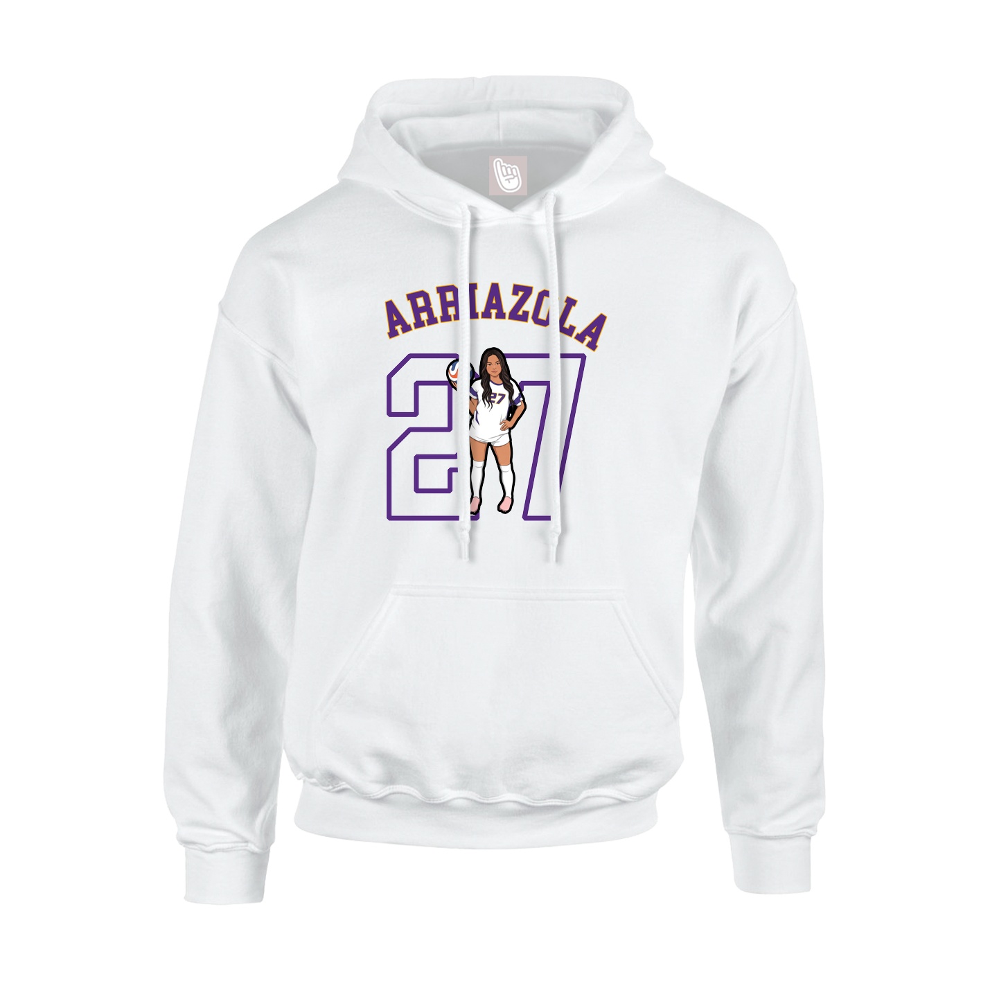 Hoodie — Shirsey Arch in White