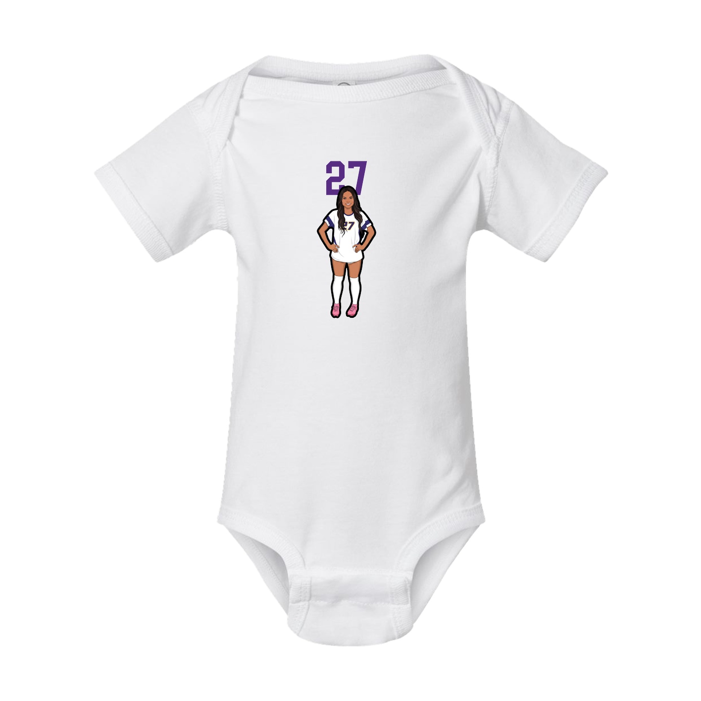 Baby Onesie — Number Top in White