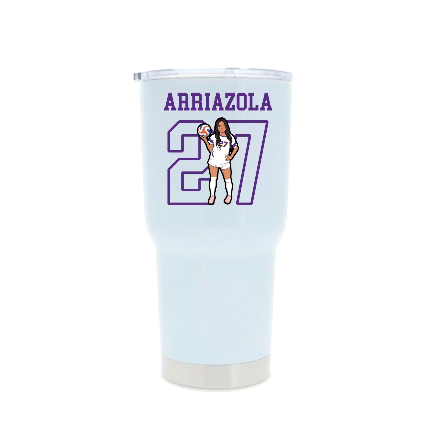 30oz Stainless Steel Tumbler — Shirsey in White