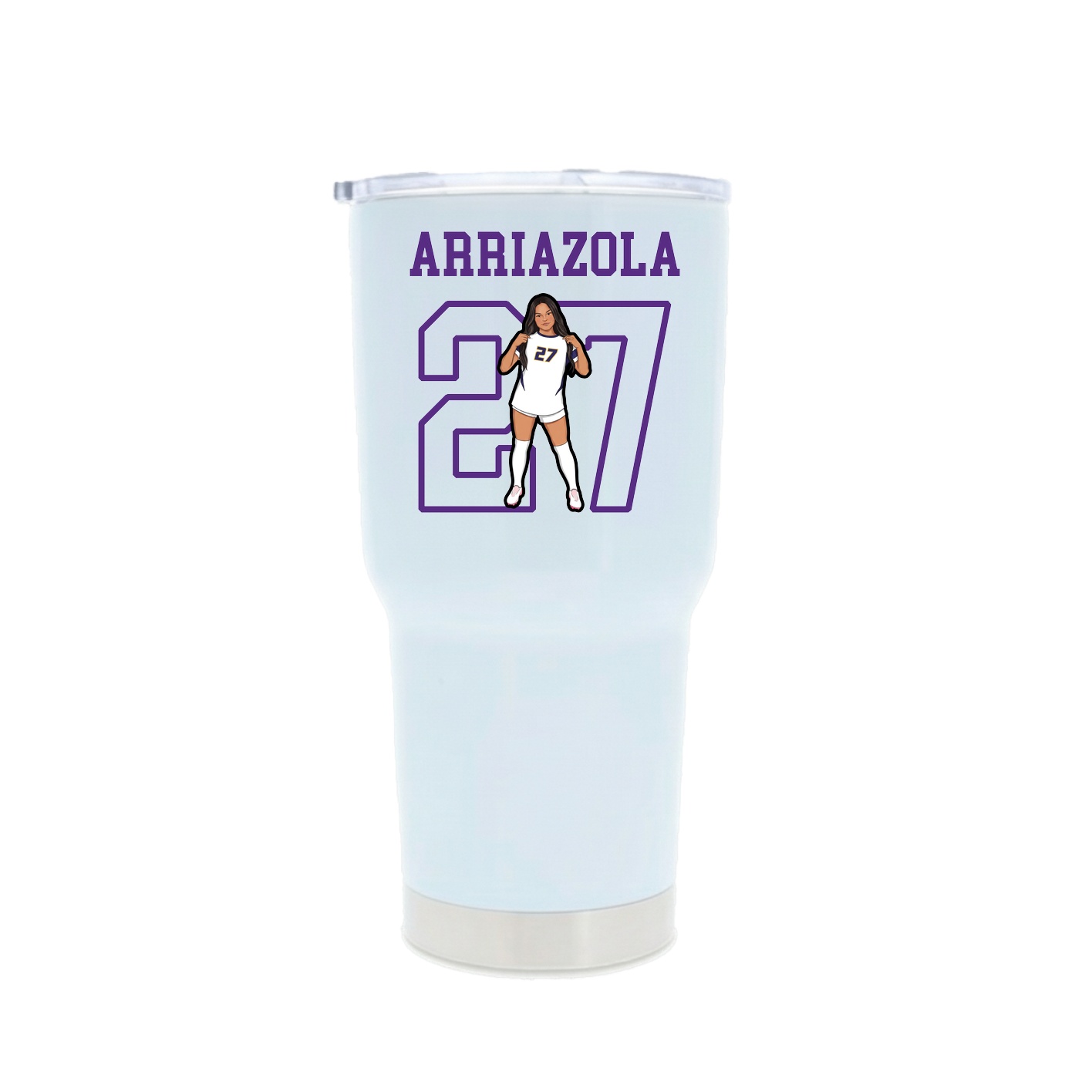 30oz Stainless Steel Tumbler — Shirsey in White