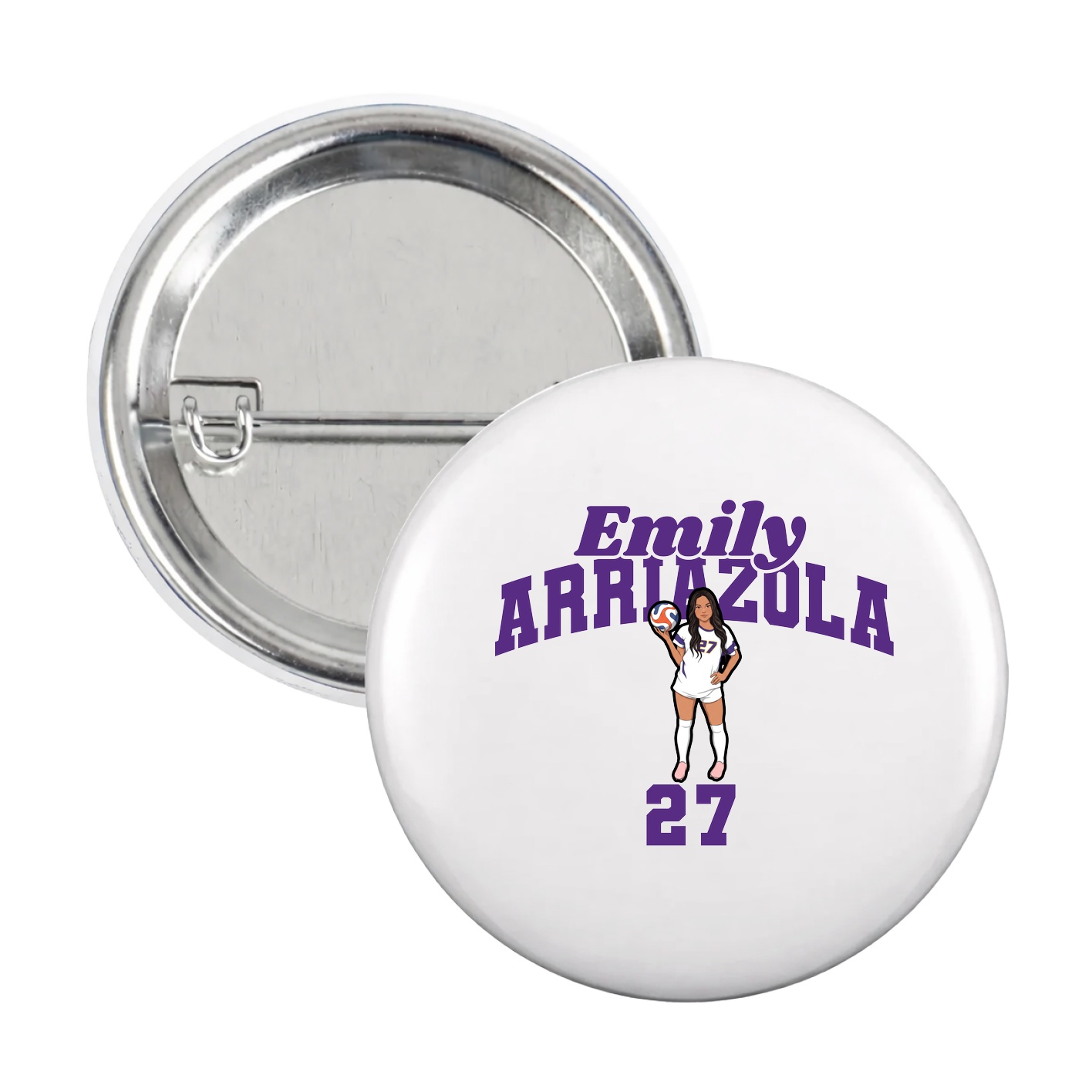Game Day Button — Signature Arch in White