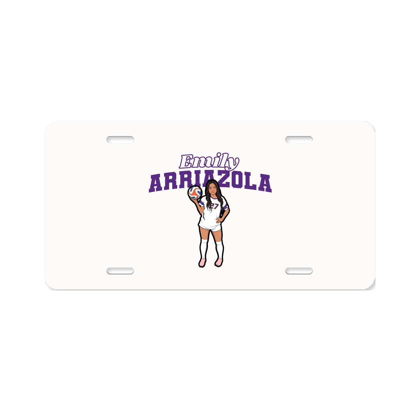 License Plate — Name Arch in Classic