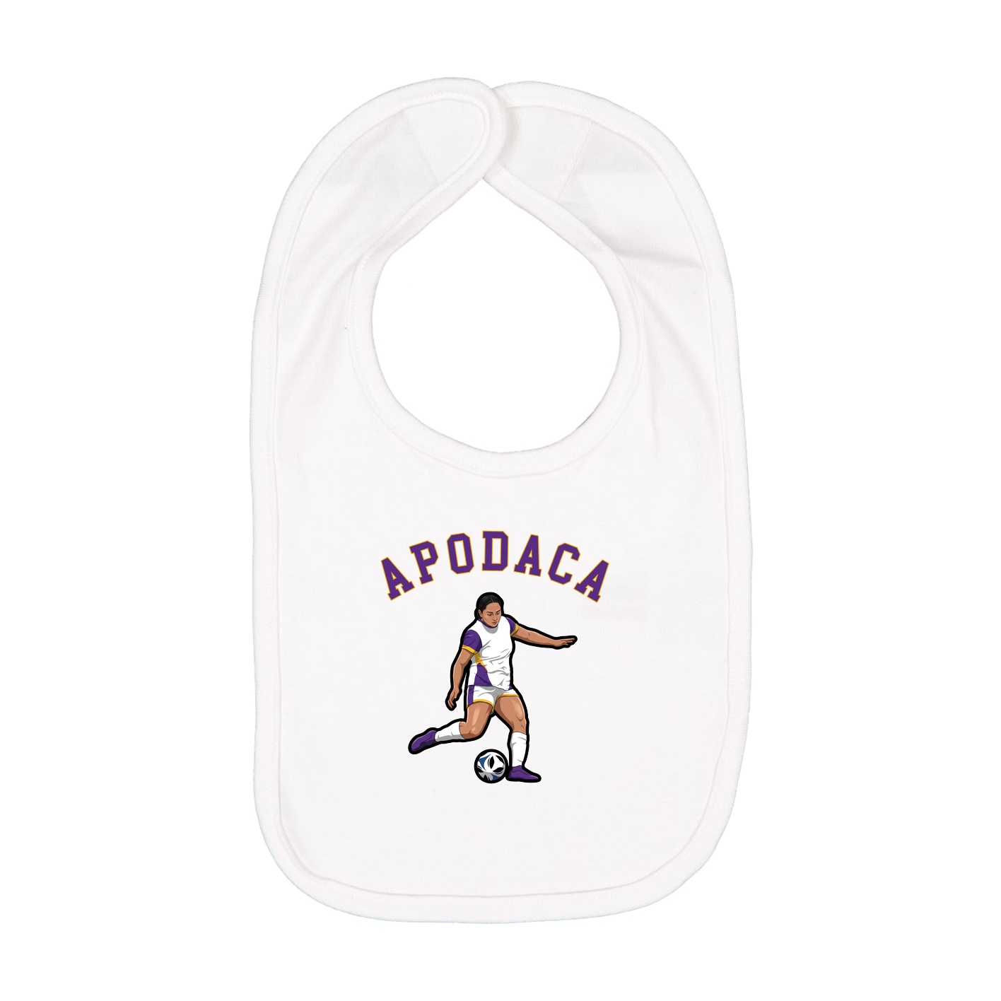 Infant Bib — Shirsey Arch in White