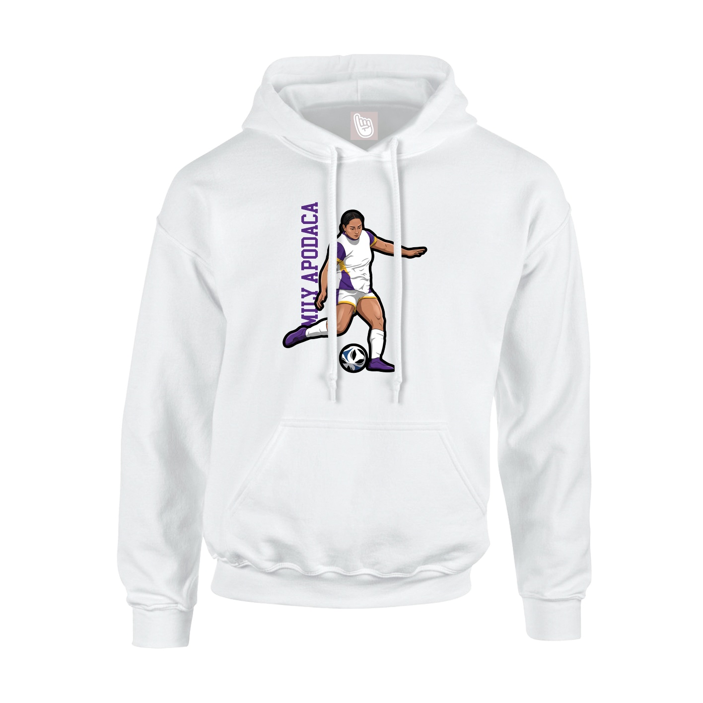 Hoodie — Name Vertical in White