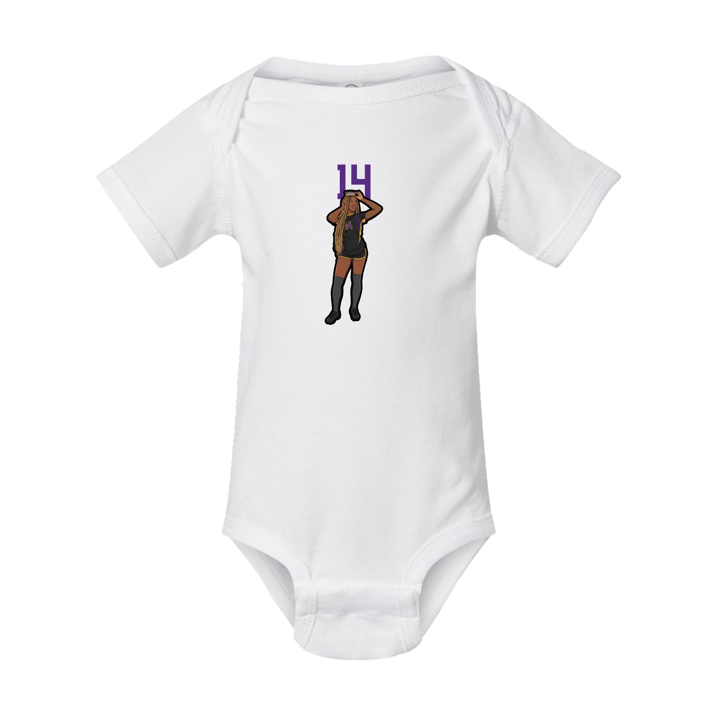 Baby Onesie — Number Top in White