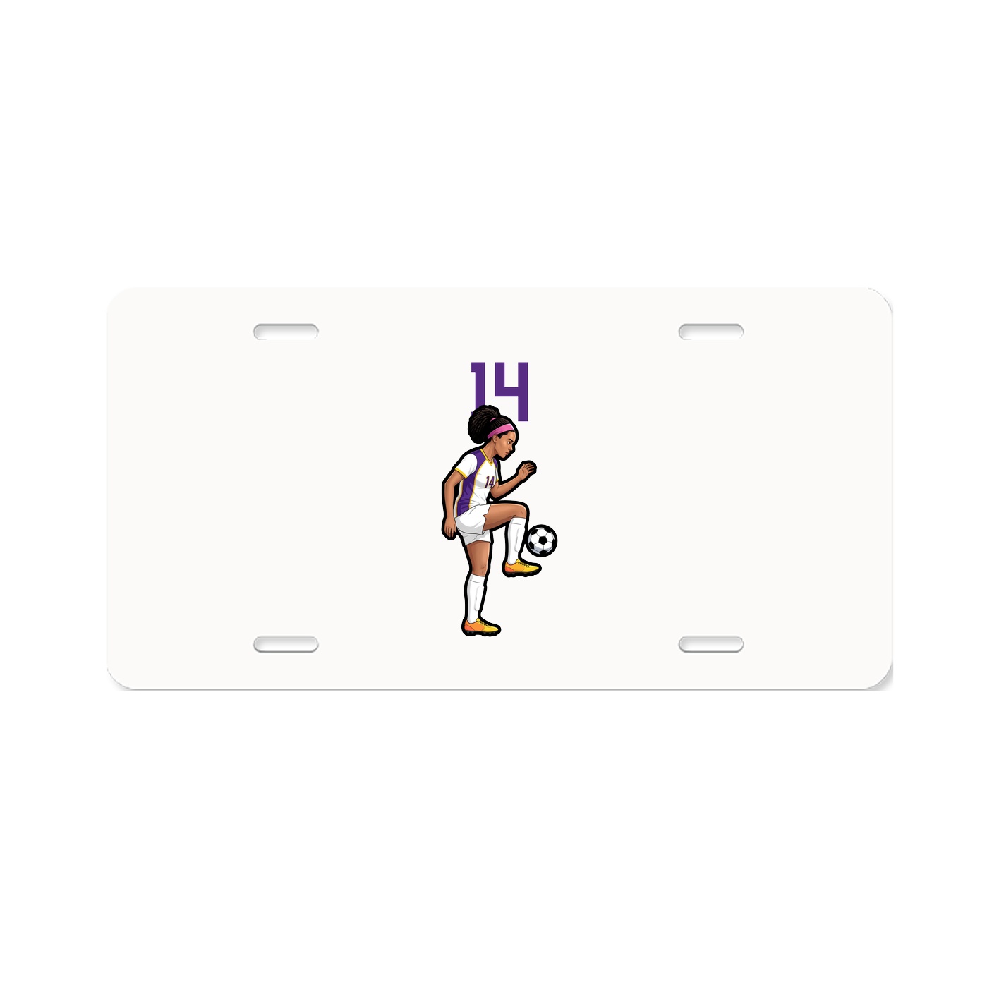 License Plate — Number Top in Classic