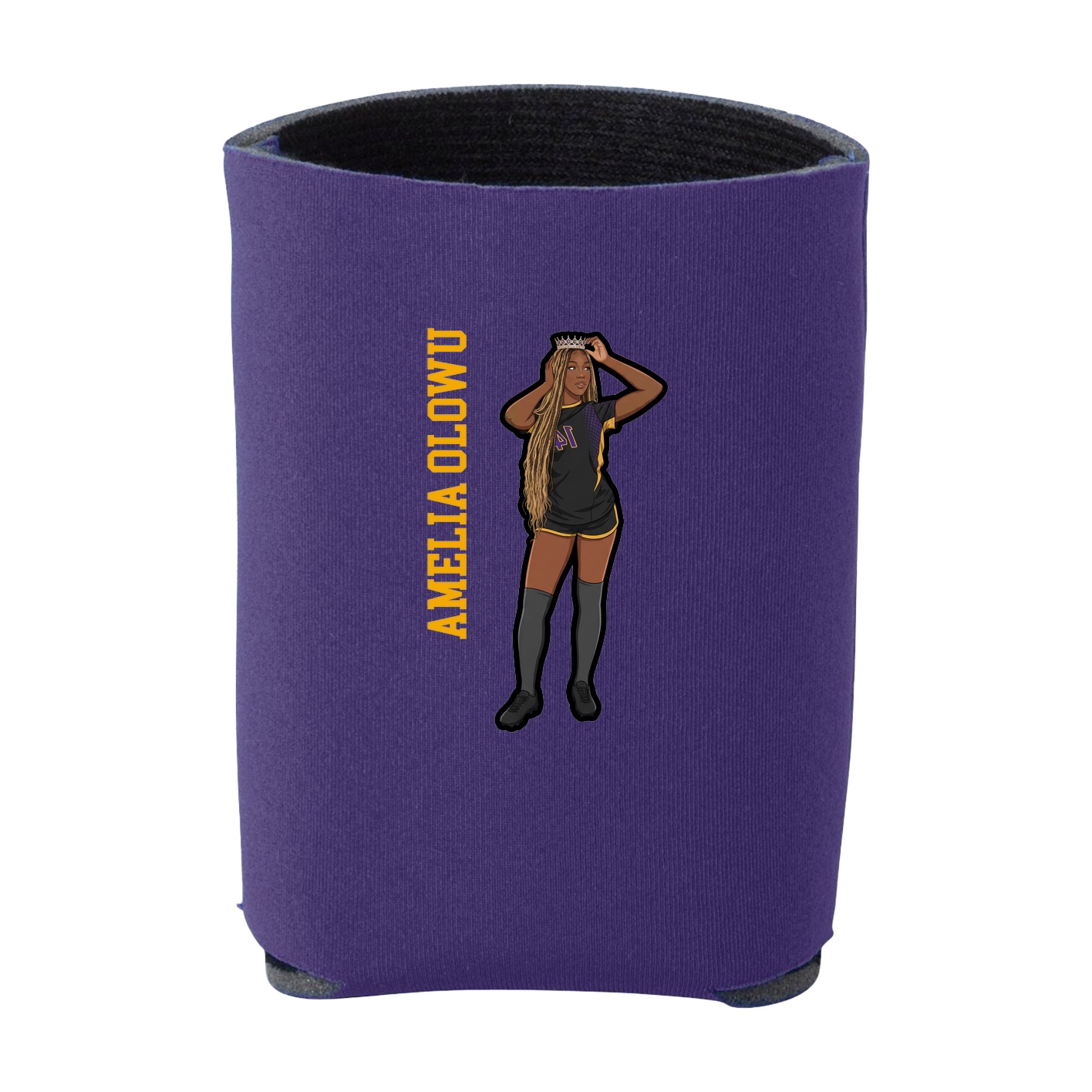 Can Holder — Name Vertical in Purple