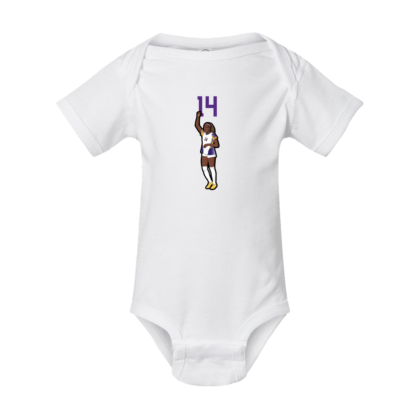 Baby Onesie — Number Top in White