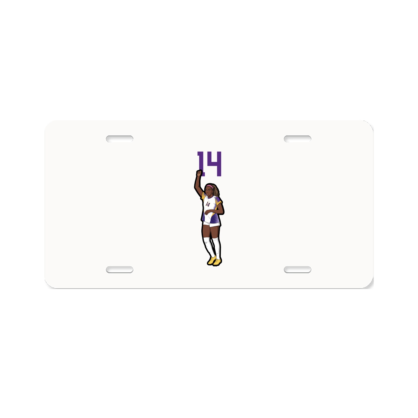 License Plate — Number Top in Classic