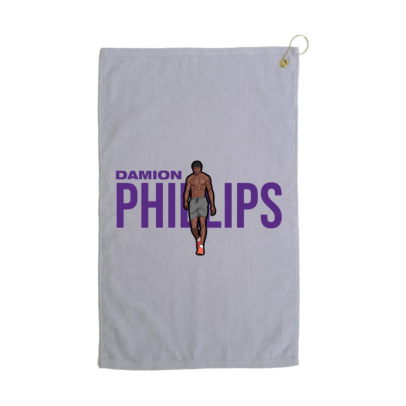 Golf Towel — Player Name in Grey