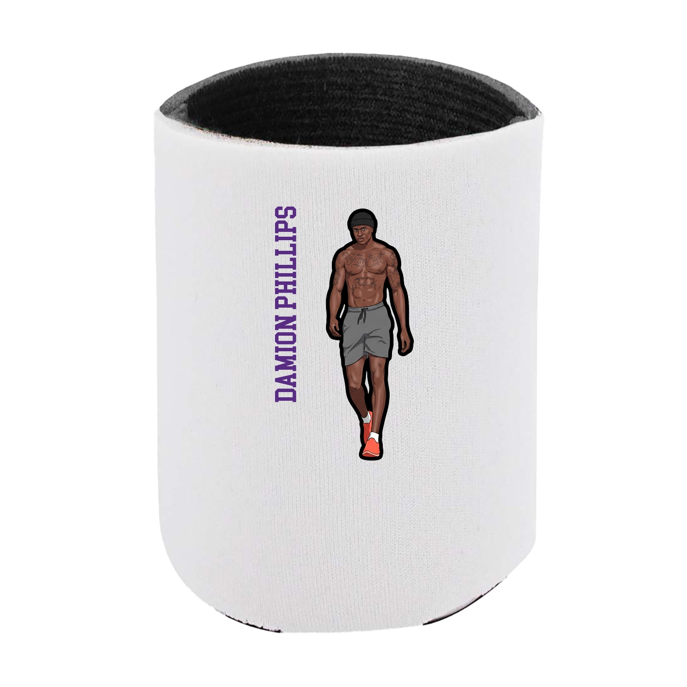 Can Holder — Name Vertical in White