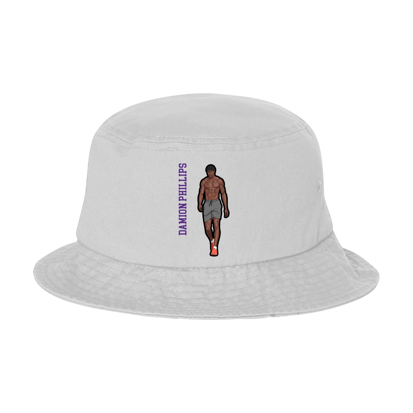 Bucket Cap — Name Vertical in White