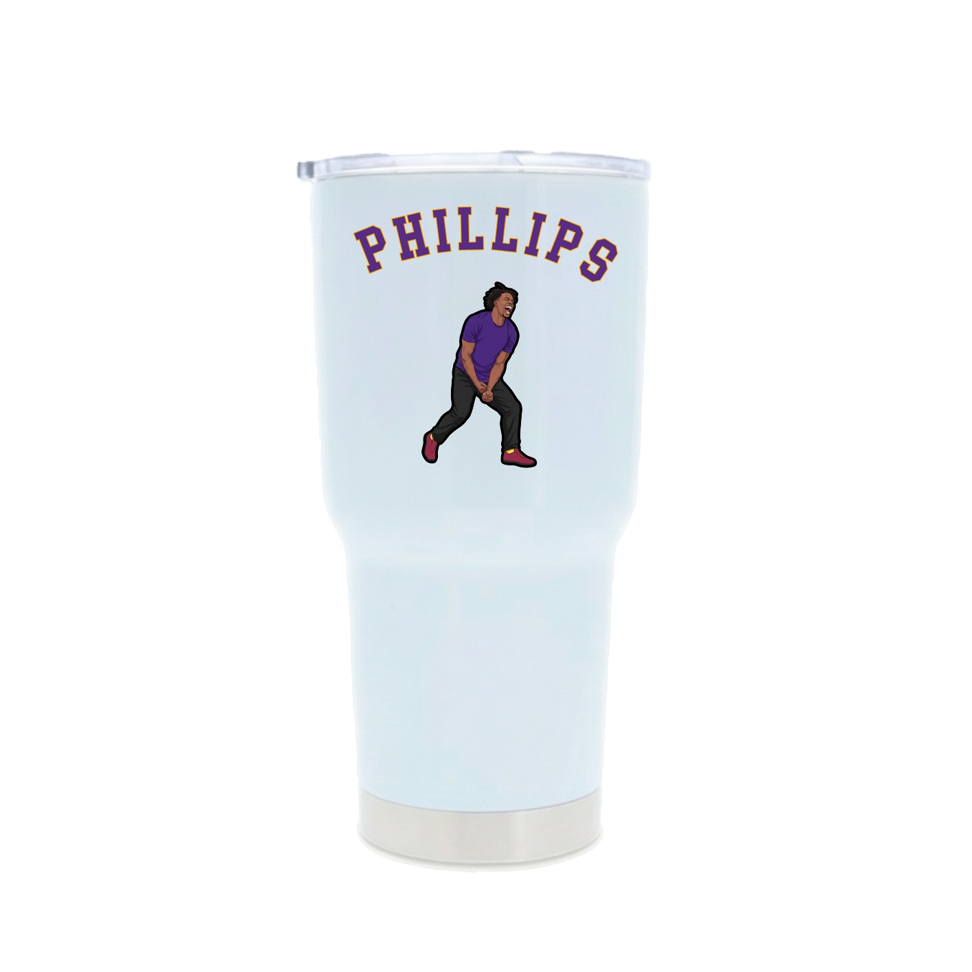 30oz Stainless Steel Tumbler — Shirsey Arch in White