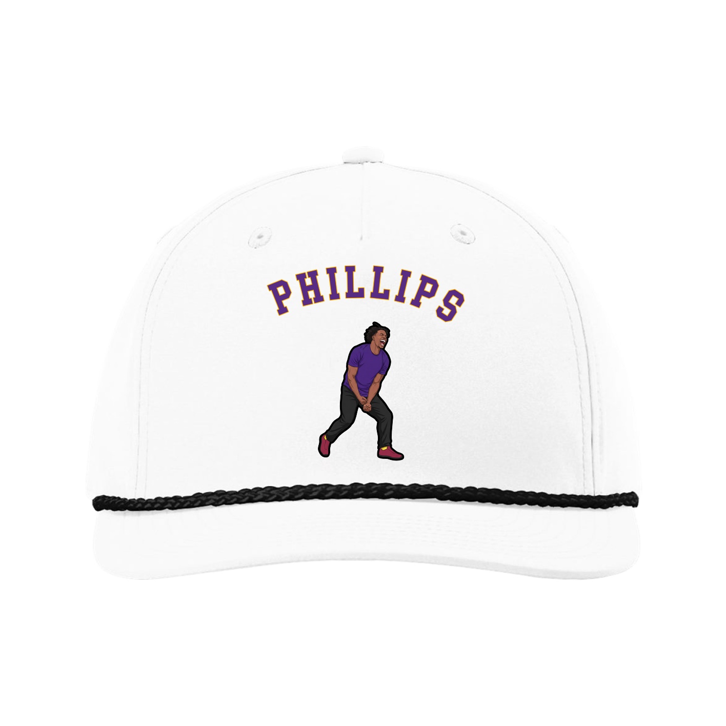 Five-Panel Classic Rope Cap — Shirsey Arch in White