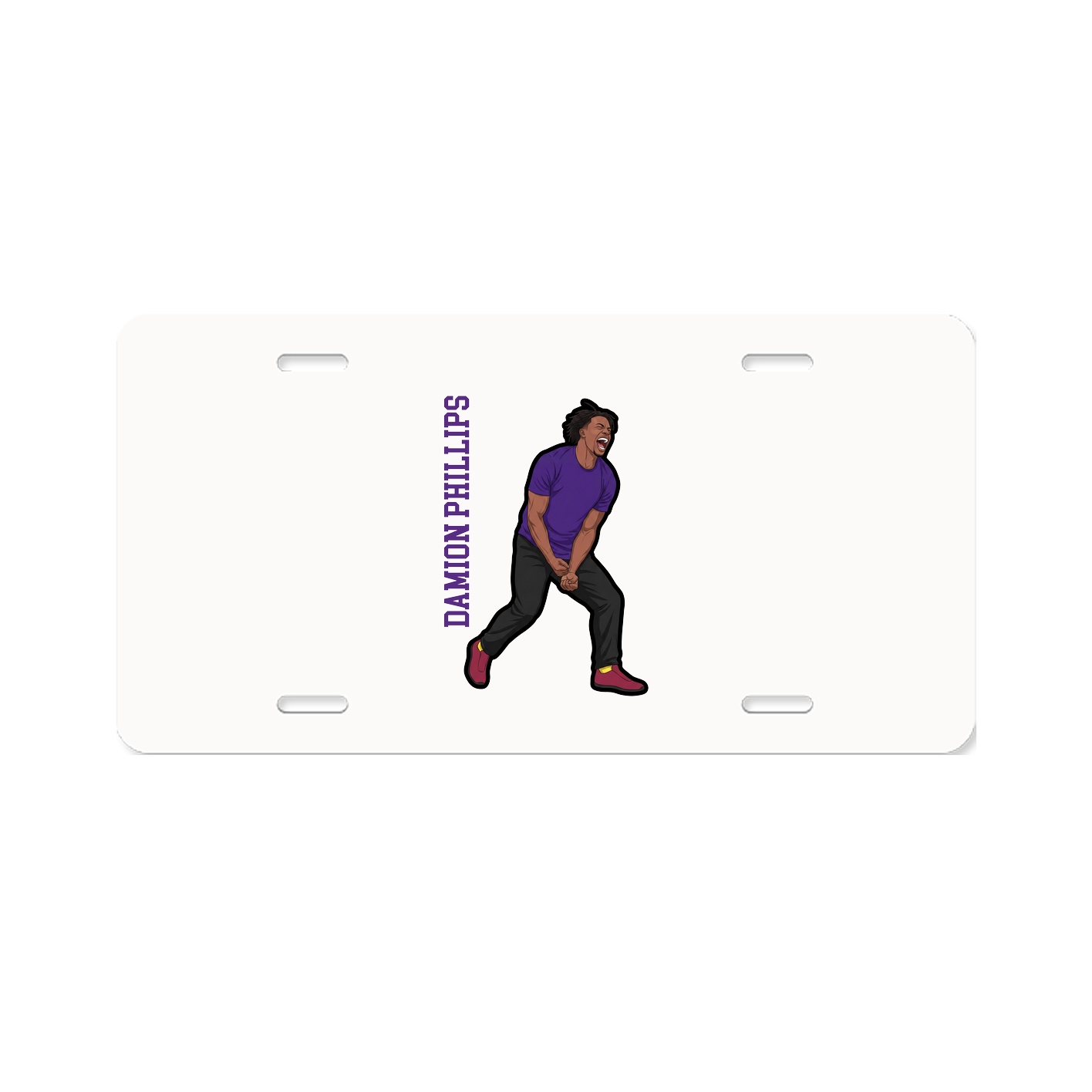 License Plate — Name Vertical in Classic