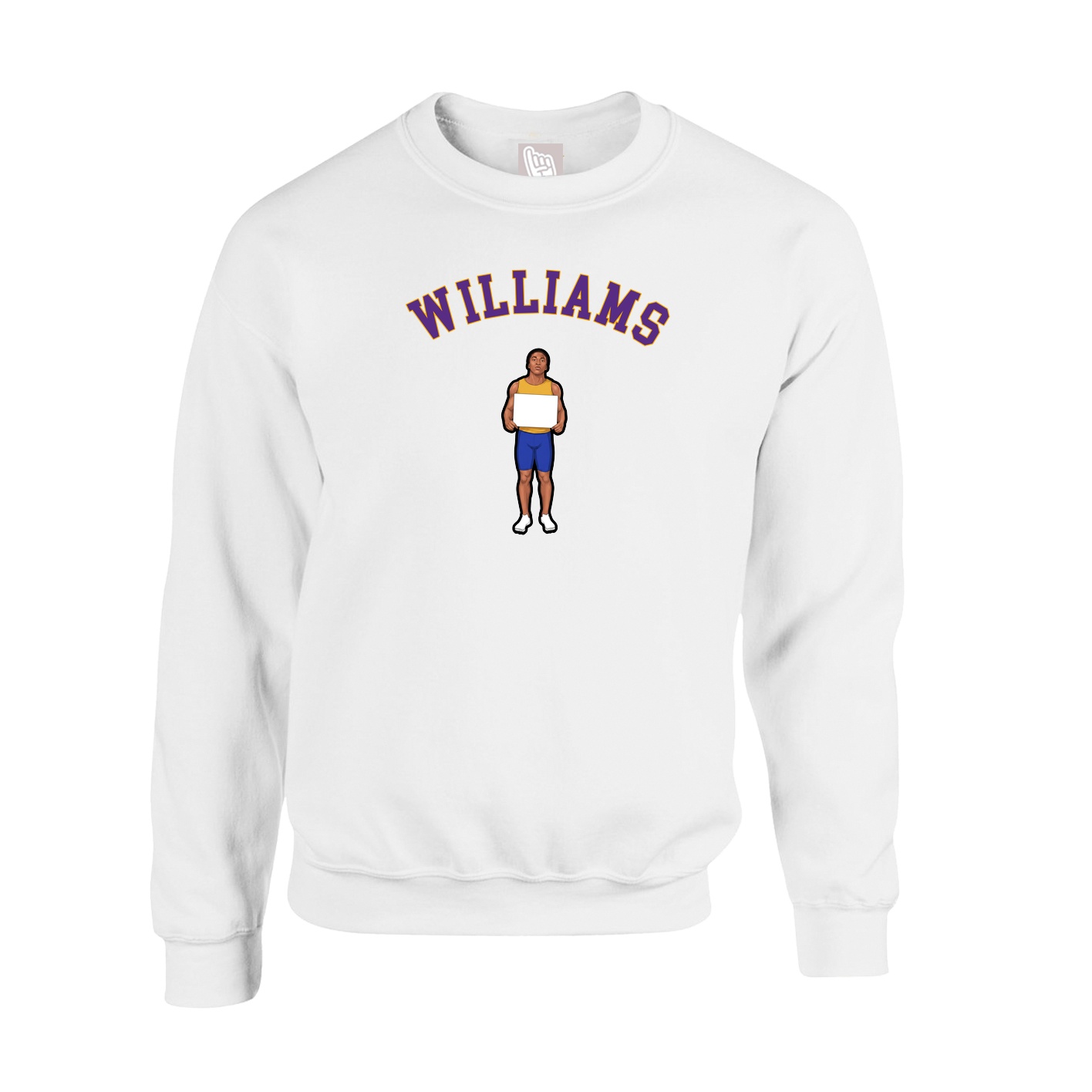 Fleece Crew — Shirsey Arch in White