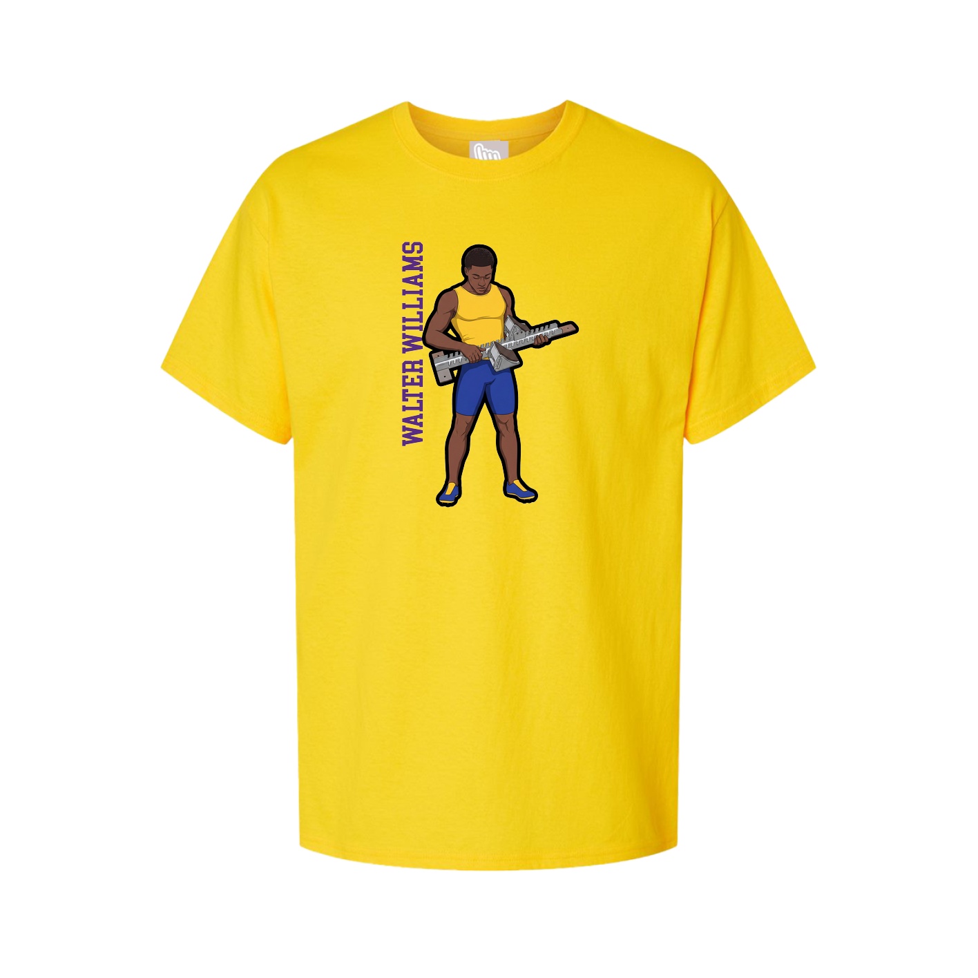 Tee — Name Vertical in Gold