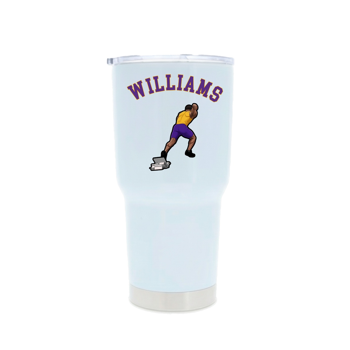 30oz Stainless Steel Tumbler — Shirsey Arch in White