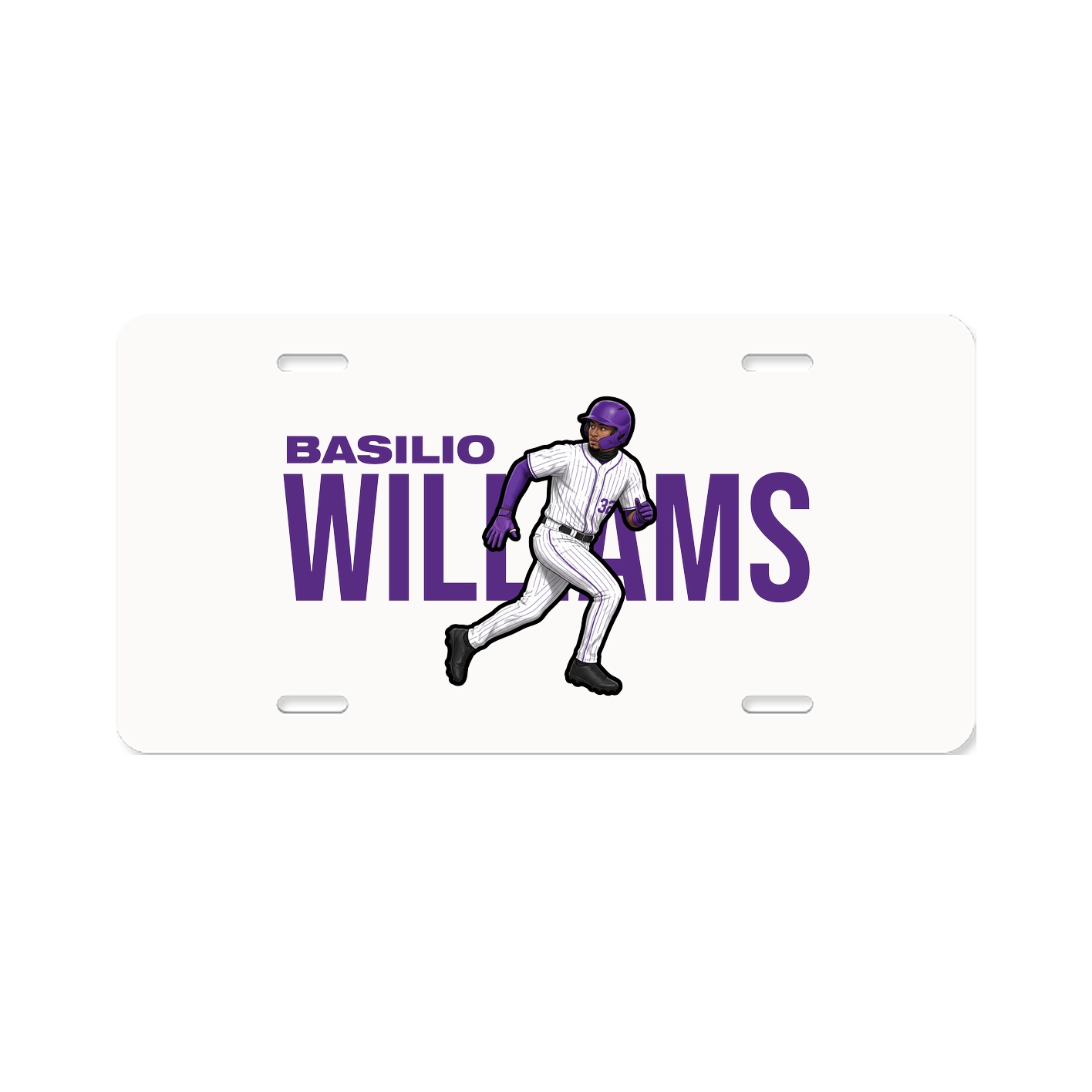 License Plate — Player Name in Classic