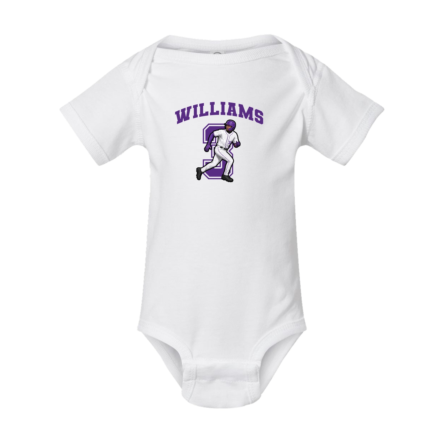 Baby Onesie — Number in White