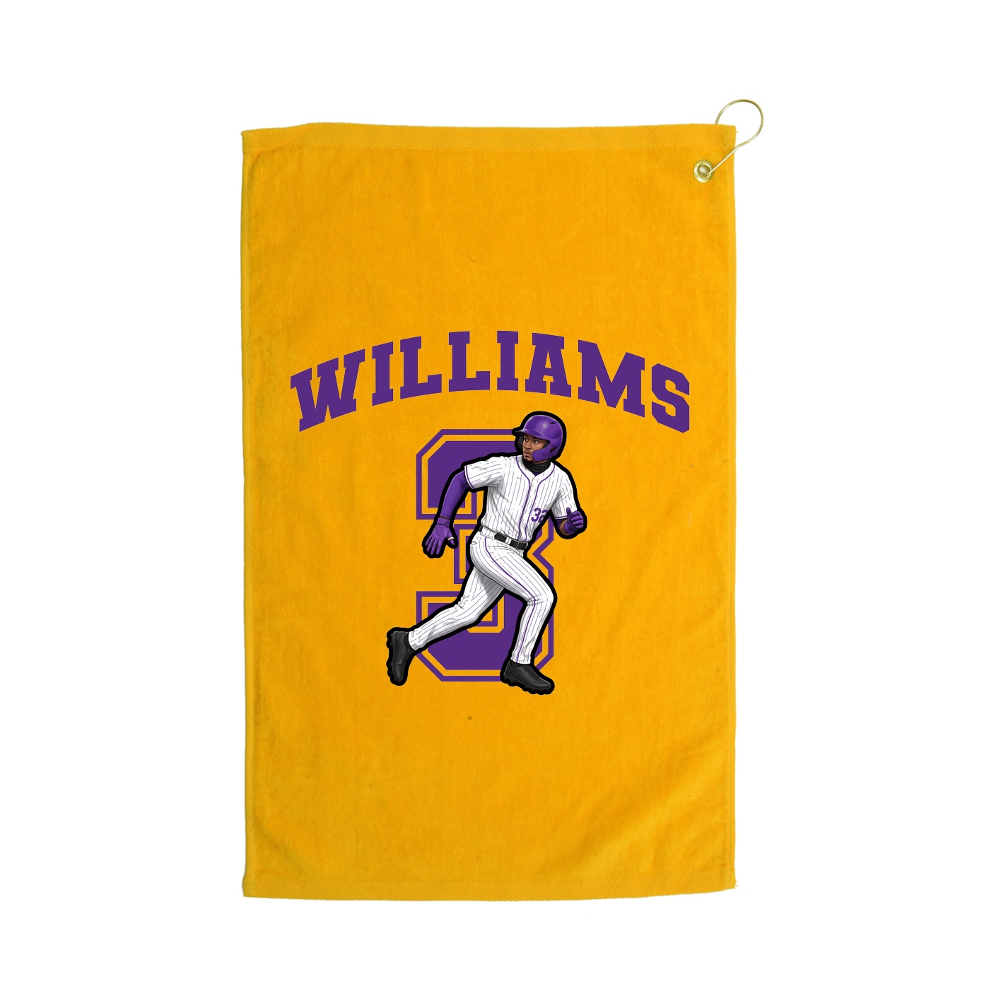 Golf Towel — Number in Gold