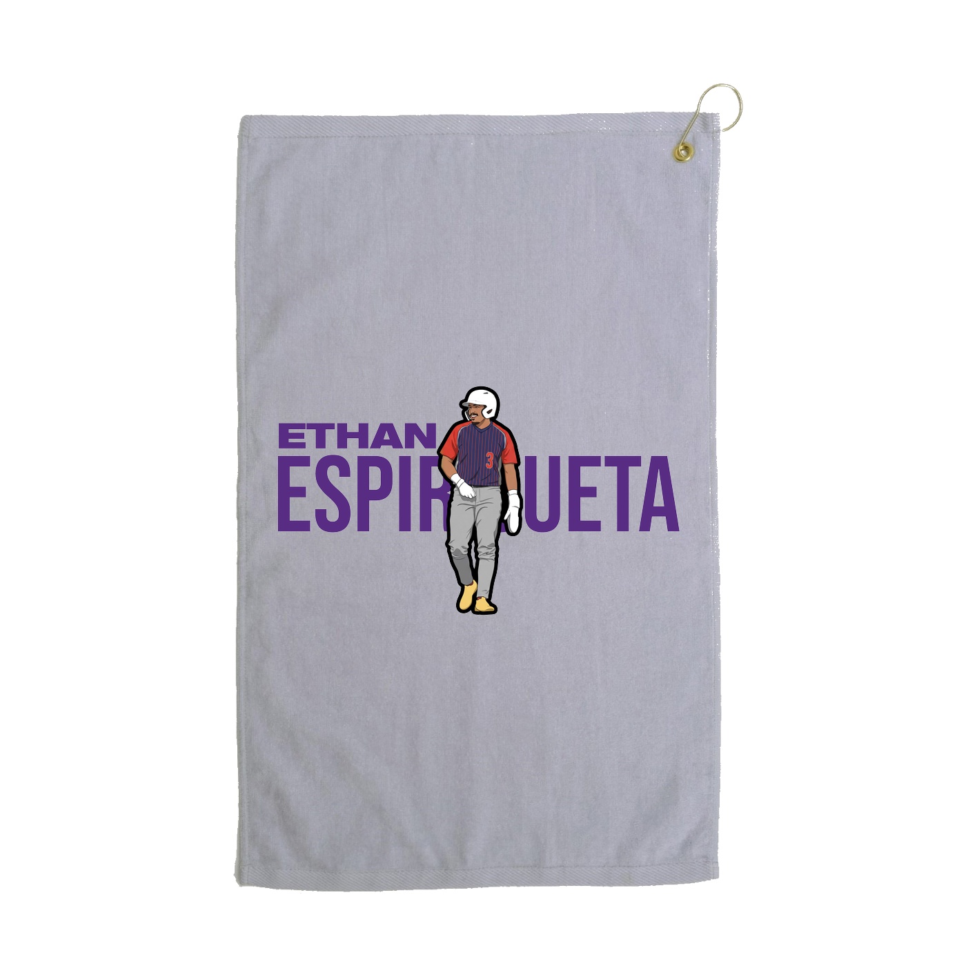 Golf Towel — Player Name in Grey