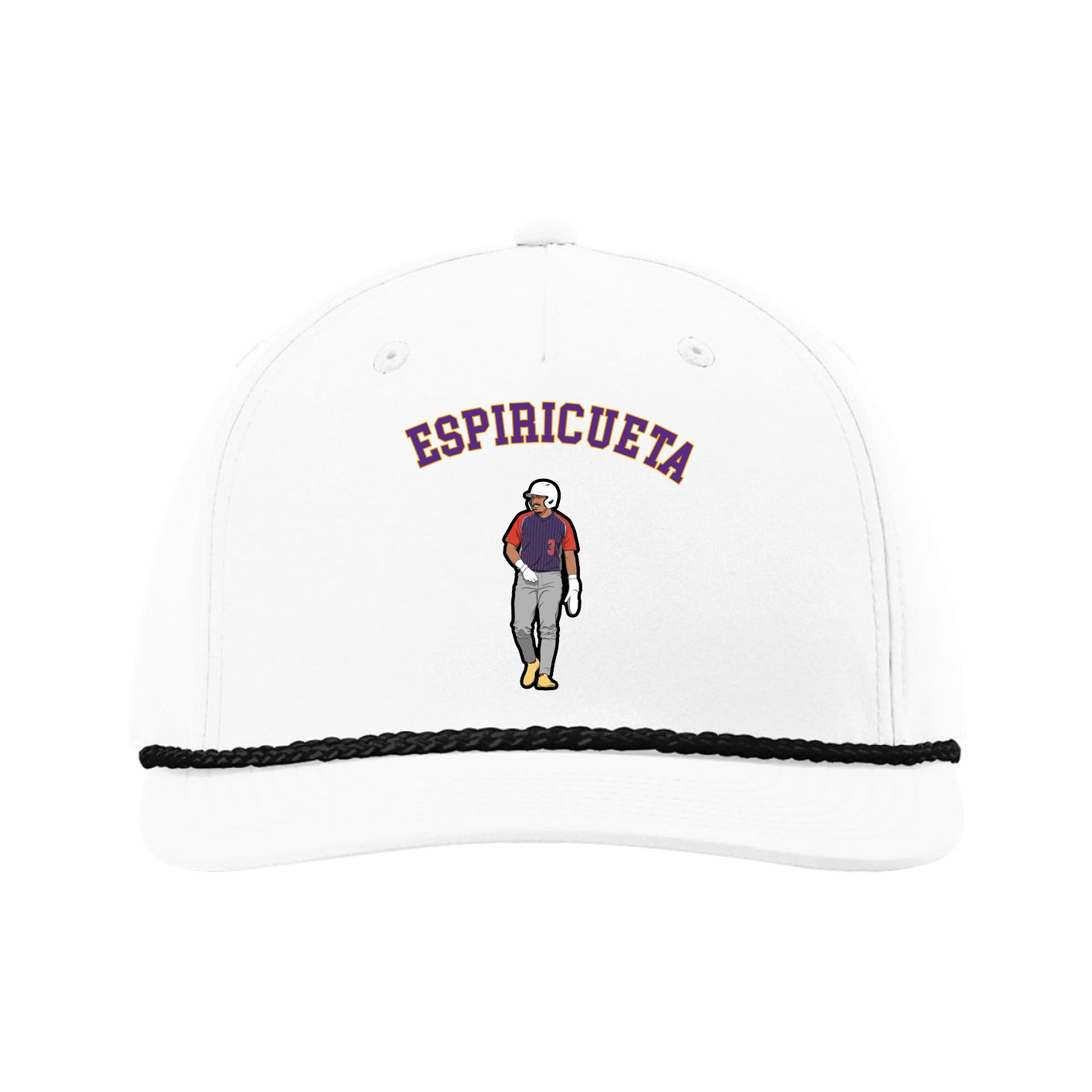 Five-Panel Classic Rope Cap — Shirsey Arch in White
